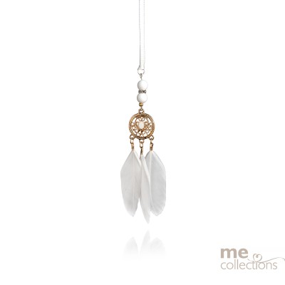 Golden Feather Wish charm