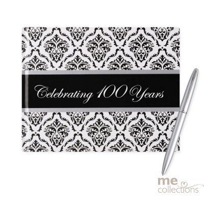 Celebrating 100 Years Damask Guest Book