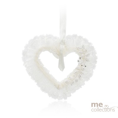 Deluxe Heart Open Lace Ivory
