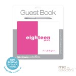 Eighteen Years Pink and White Guest Book