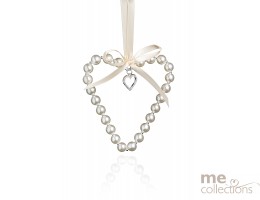 NEW Pearl and Diamante Heart