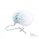 Blue Pearls Rosary Beads
