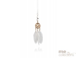 Golden Feather Wish charm