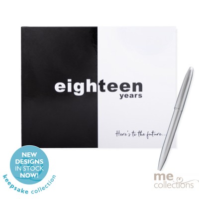 Eighteen Years Black and White Guest Book