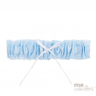 Blue Garter with White Bow