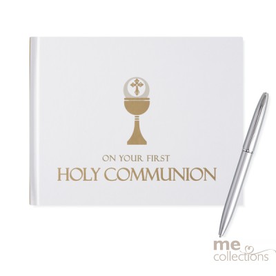 First Holy Communion White Guest Book