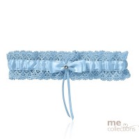Blue Lace Garter with Bow
